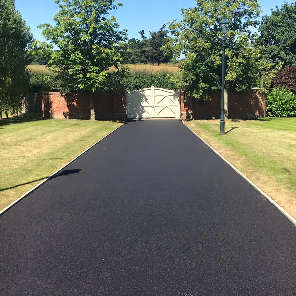 Tarmac driveway outside a home